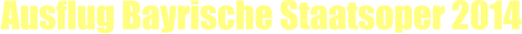 Ausflug Bayrische Staatsoper 2014